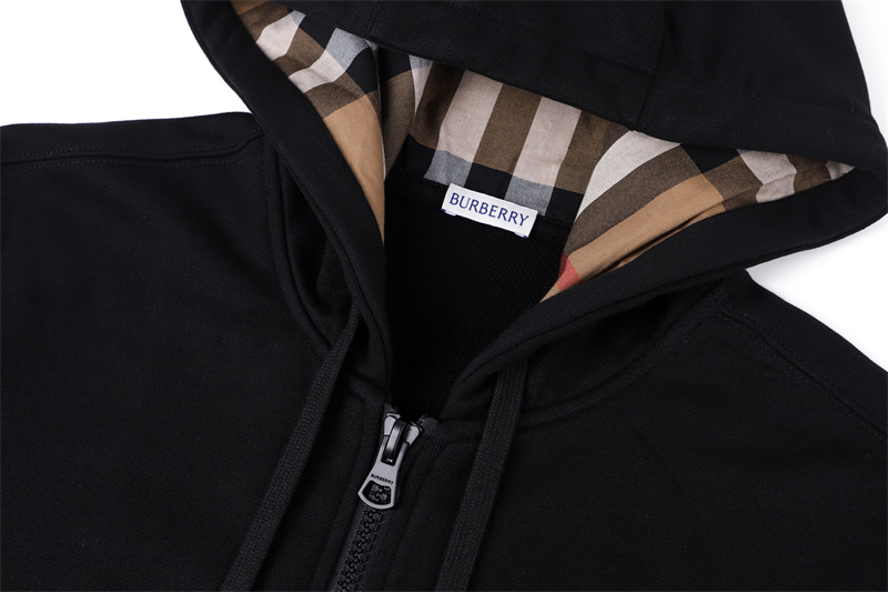버버리 버버리 체크 코튼 블렌드 후드 집업 탑 레플리카 8번 이미지 - 의류 | 세미샵 레플리카 사이트