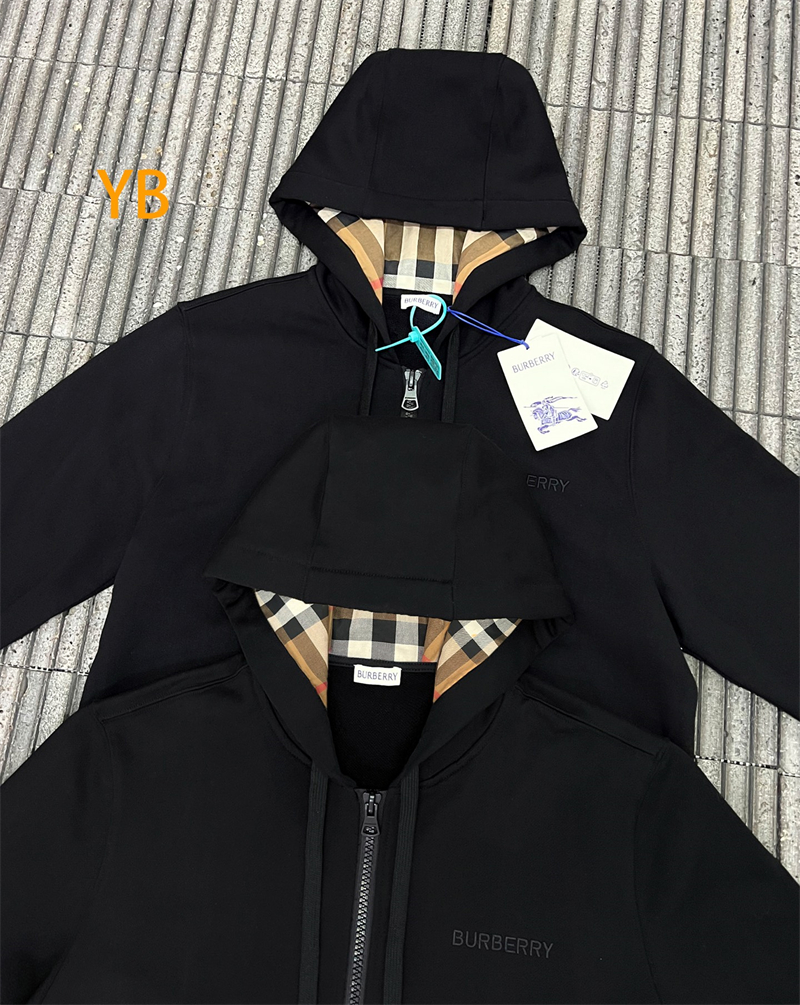 버버리 버버리 체크 코튼 블렌드 후드 집업 탑 레플리카 15번 이미지 - 의류 | 세미샵 레플리카 사이트