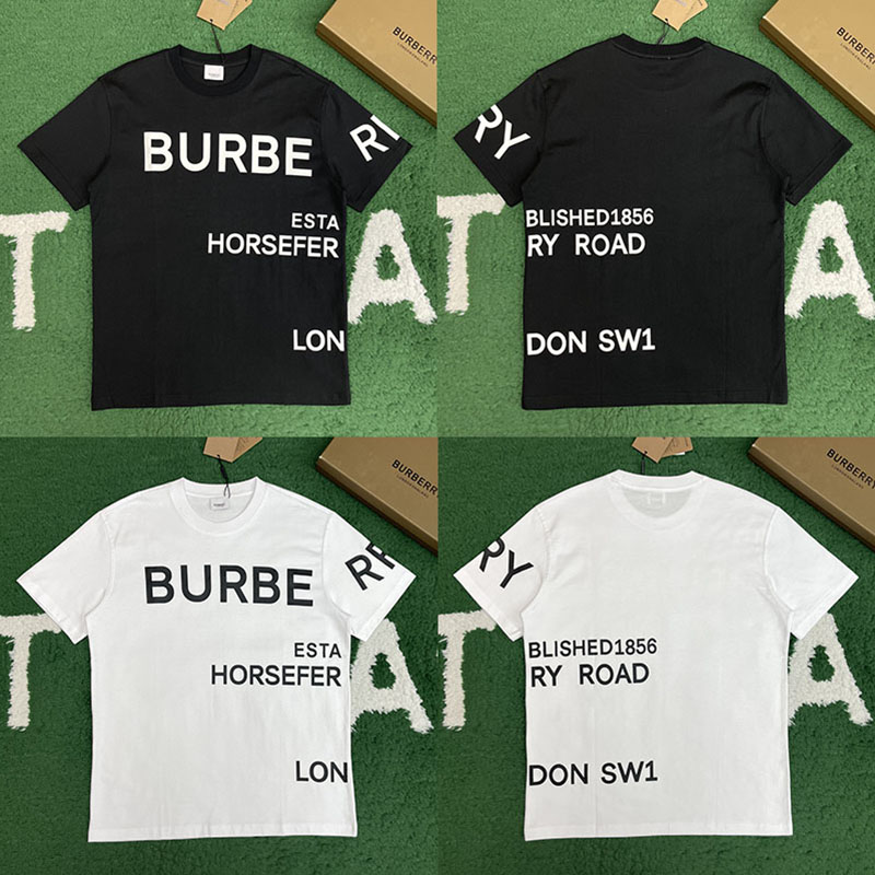 버버리 호스페리 프린팅 코튼 티셔츠