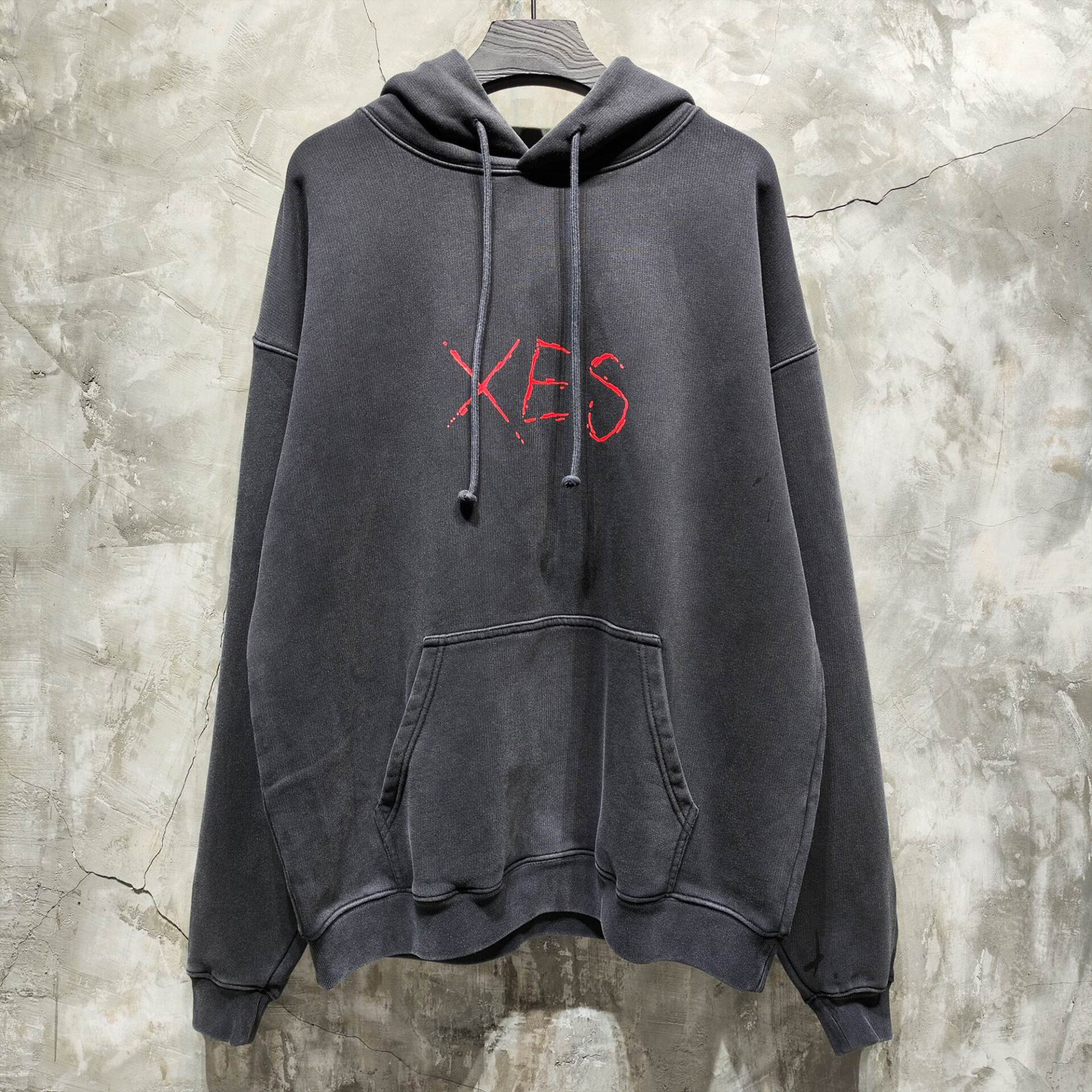 베트멍 24SS XES 오버사이즈 후드 티셔츠 블랙