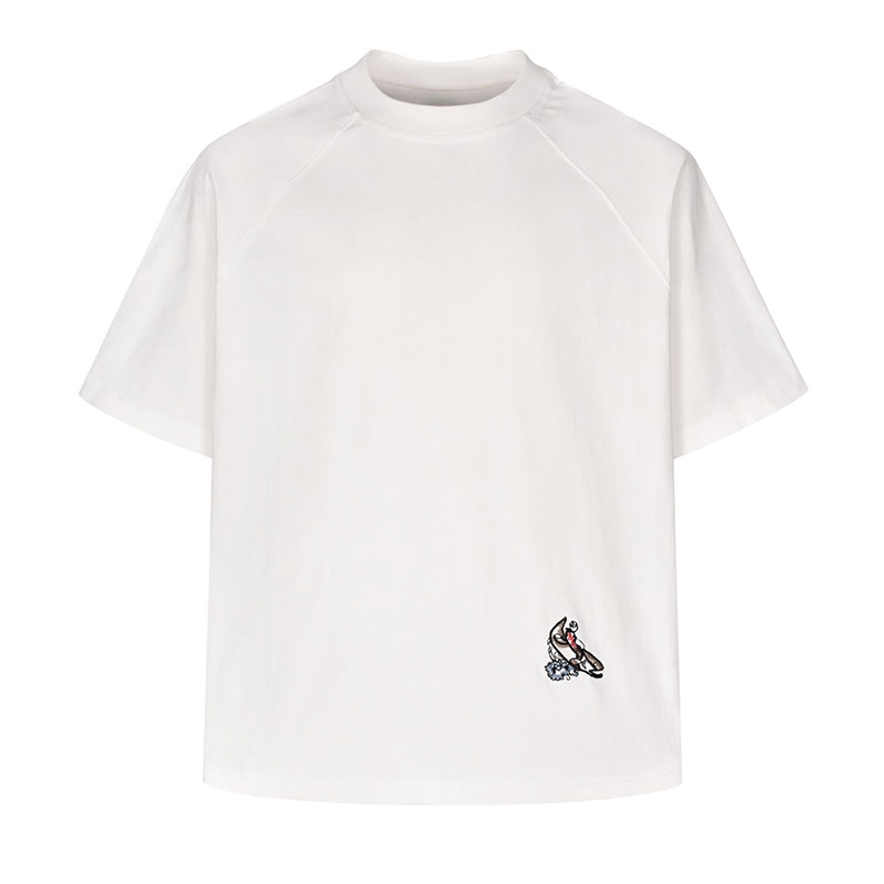 보테가베네타 자수 디테일 코튼 반팔 티셔츠