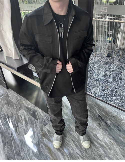 생로랑 큐브라 집업 테디 자켓 (세븐) - 상세 이미지
