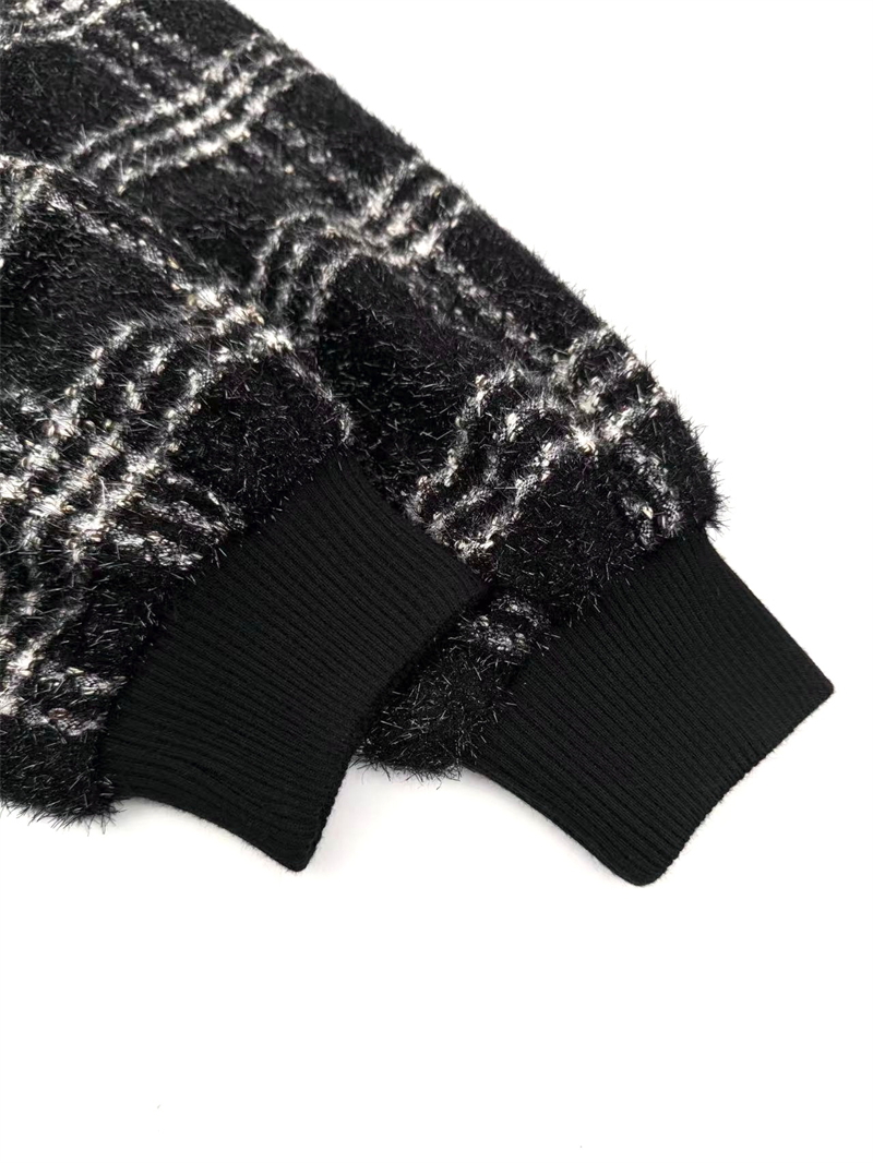 C H A N E L 샤넬 숄카라 체크 버튼 울 트위드 자켓 레플리카 8번 이미지 - 의류 | 세미샵 레플리카 사이트