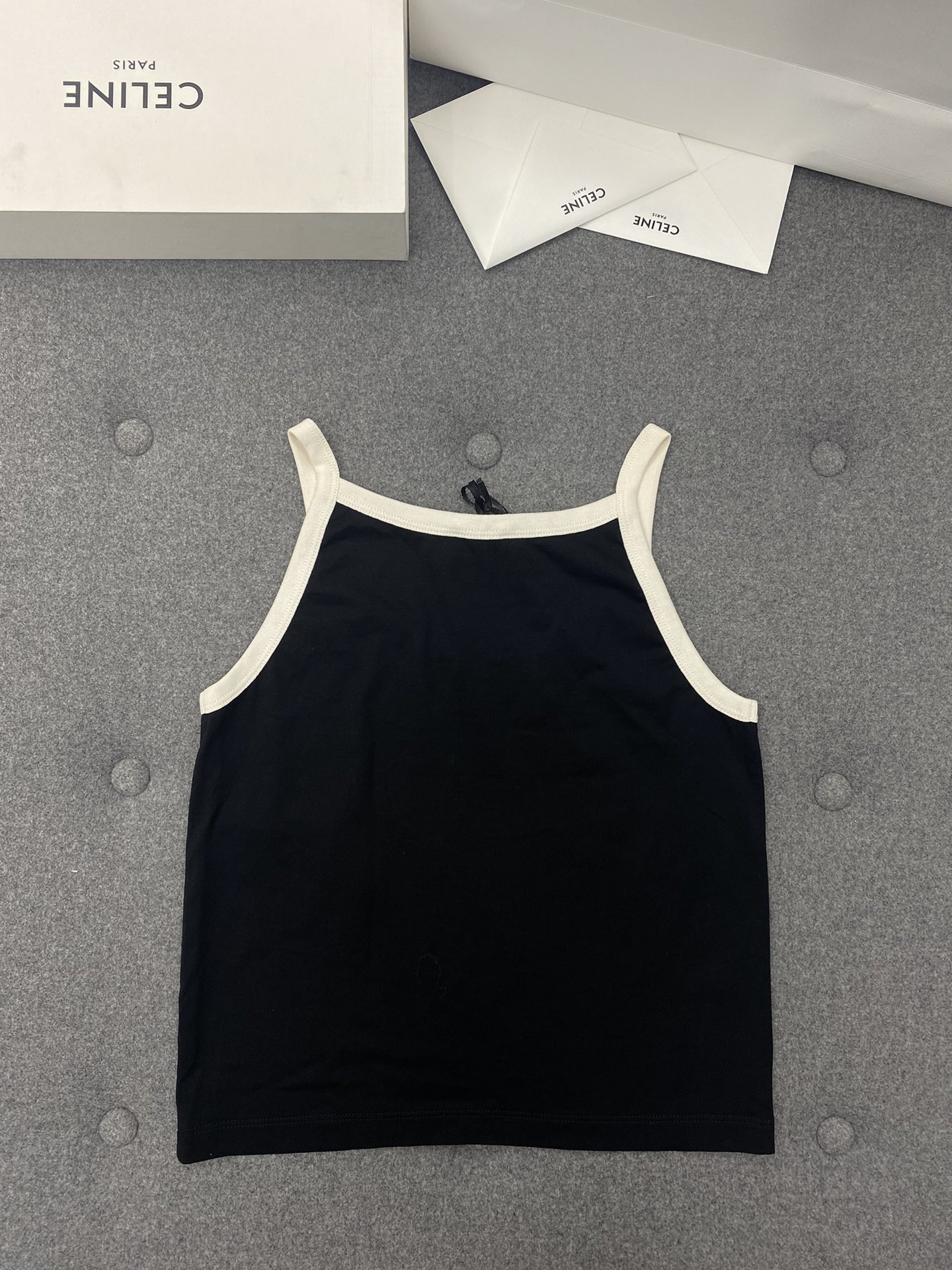 셀린느 24SS PARIS 크롭 탱크 탑 （터보） - 상세 이미지