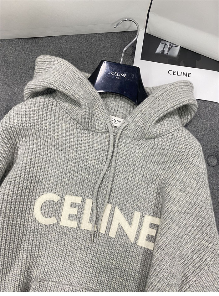 C E L I N E 셀린느 립드 울 오버사이즈 스웨터 후드 레플리카 9번 이미지 - 의류 | 세미샵 레플리카 사이트