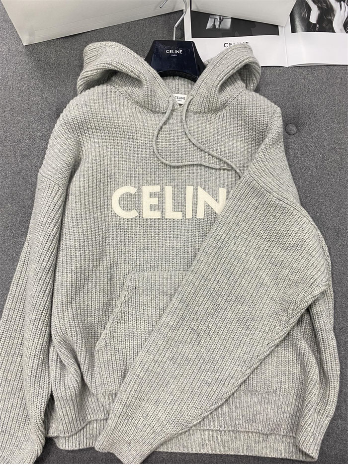 C E L I N E 셀린느 립드 울 오버사이즈 스웨터 후드 레플리카 16번 이미지 - 의류 | 세미샵 레플리카 사이트