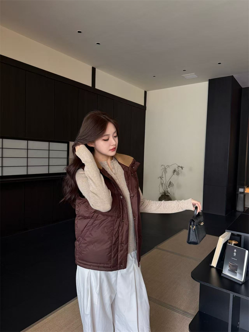셀린느 트리옹프 로고 슬리브리스 다운 질렛 패딩 조끼 - 상세 이미지