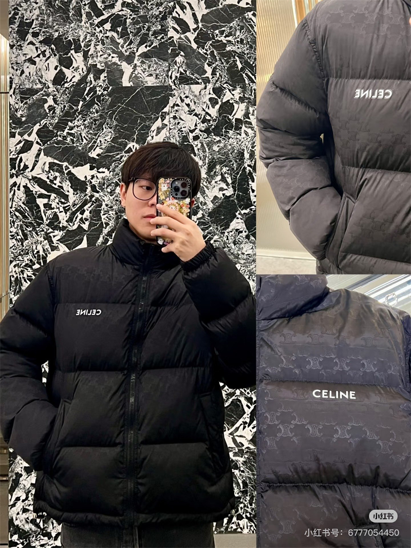 C E L I N E 셀린느 트리옹프 모노그램 나일론 자카드 다운 패딩 자켓 레플리카 3번 이미지 - 의류 | 세미샵 레플리카 사이트
