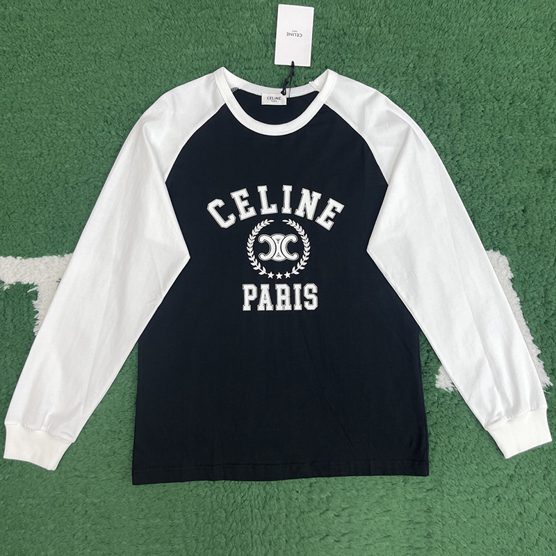 셀린느 프린트 루즈핏 코튼 저지 티셔츠