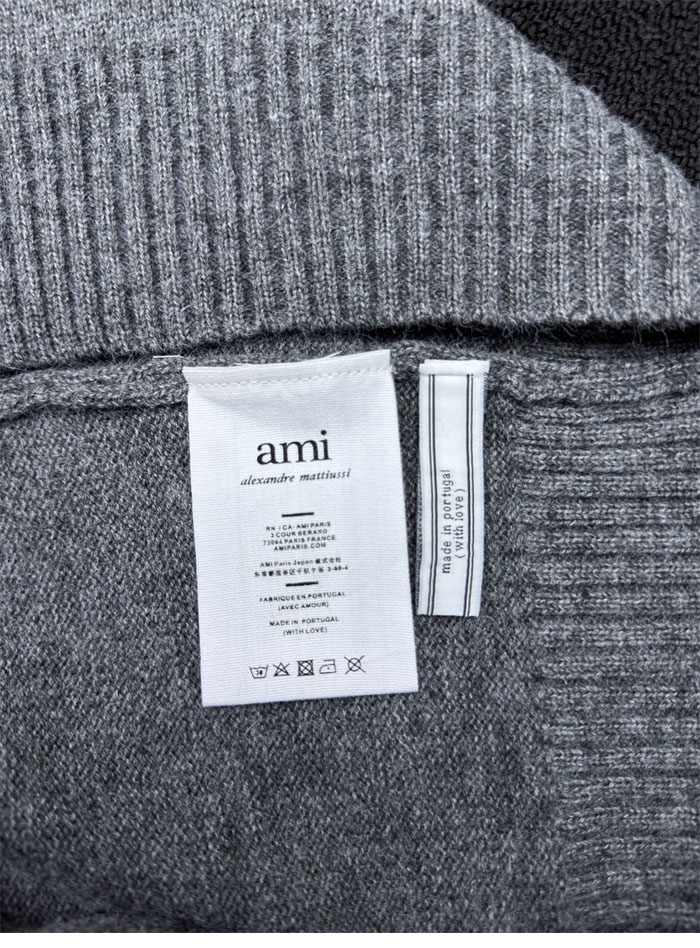 A M I 아미 빅하트 로고 V넥 울 가디건 레플리카 13번 이미지 - 의류 | 세미샵 레플리카 사이트