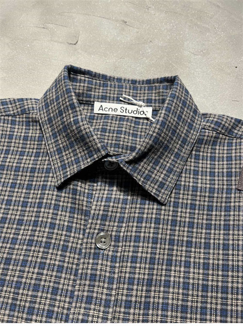 아크네 24FW 체크 플란넬 셔츠 - 상세 이미지