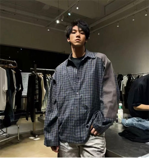 아크네 24FW 체크 플란넬 셔츠 - 상세 이미지