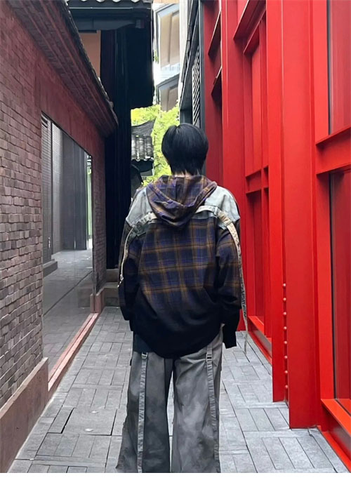 아크네 24fw 후드 버튼 업 셔츠 - 상세 이미지