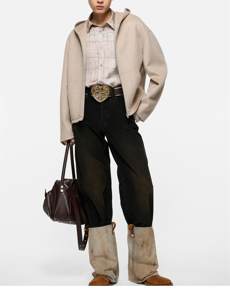 Acne Studios 아크네 브러시드 캐시미어 울 후드 자켓 레플리카 4번 이미지 - 의류 | 세미샵 레플리카 사이트