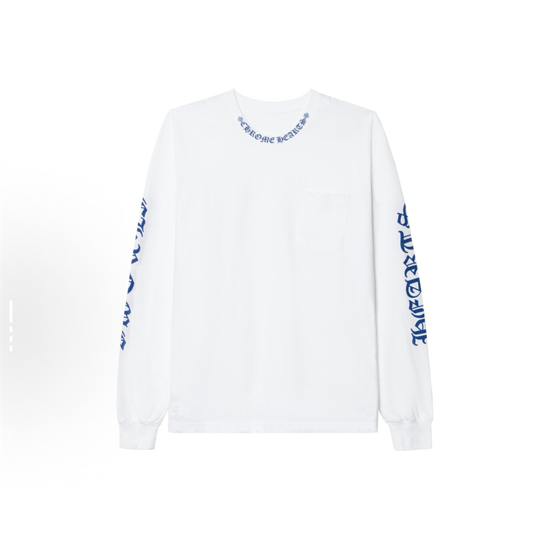 크롬하츠 크롬하츠 넥 스크립스 로고 롱슬리브 긴팔 티셔츠 레플리카 1번 이미지 - 의류 | 세미샵 레플리카 사이트