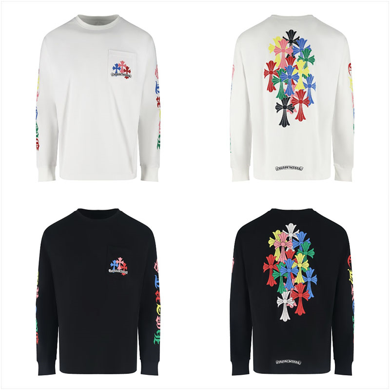 Chrome Hearts 크롬하츠 멀티 컬러 크로스 세머터리 롱슬리브 티셔츠 레플리카 1번 이미지 - 의류 | 세미샵 레플리카 사이트