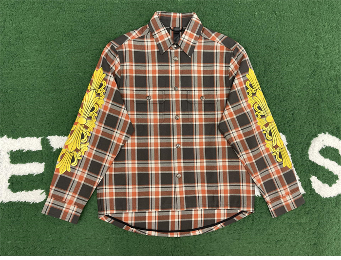 Chrome Hearts 크롬하츠 플로랄 크로스 로고 셔츠 2컬러 레플리카 4번 이미지 - 의류 | 세미샵 레플리카 사이트