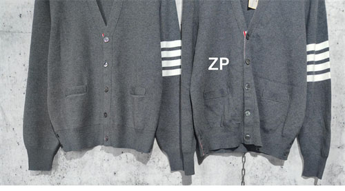 Thom Browne 톰브라운 사선완장 밀라노 스티치 코튼 크레이프 가디건 레플리카 4번 이미지 - 의류 | 세미샵 레플리카 사이트