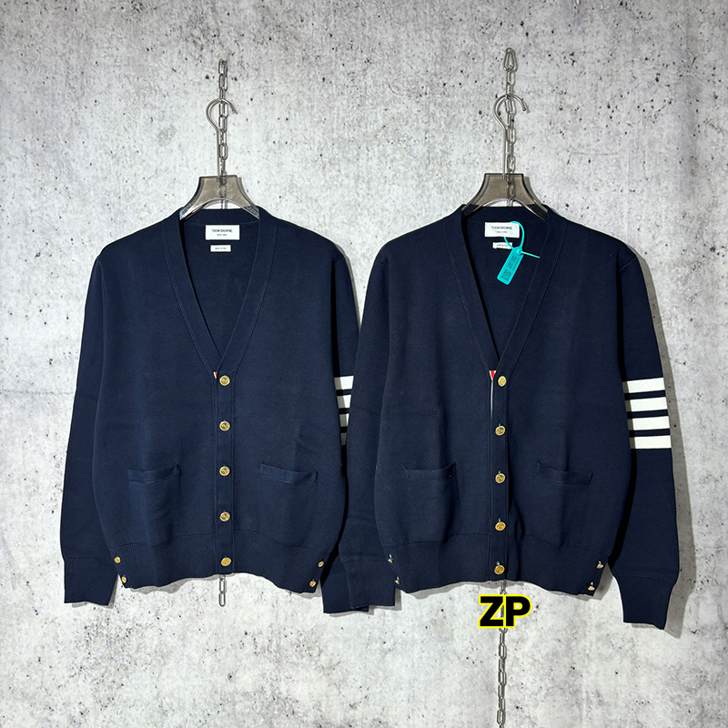 Thom Browne 톰브라운 사선완장 밀라노 스티치 코튼 크레이프 가디건 레플리카 1번 이미지 - 의류 | 세미샵 레플리카 사이트