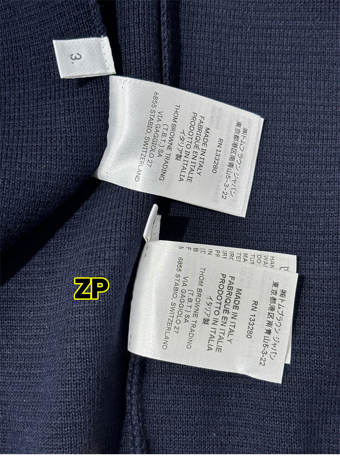 Thom Browne 톰브라운 사선완장 밀라노 스티치 코튼 크레이프 가디건 레플리카 27번 이미지 - 의류 | 세미샵 레플리카 사이트