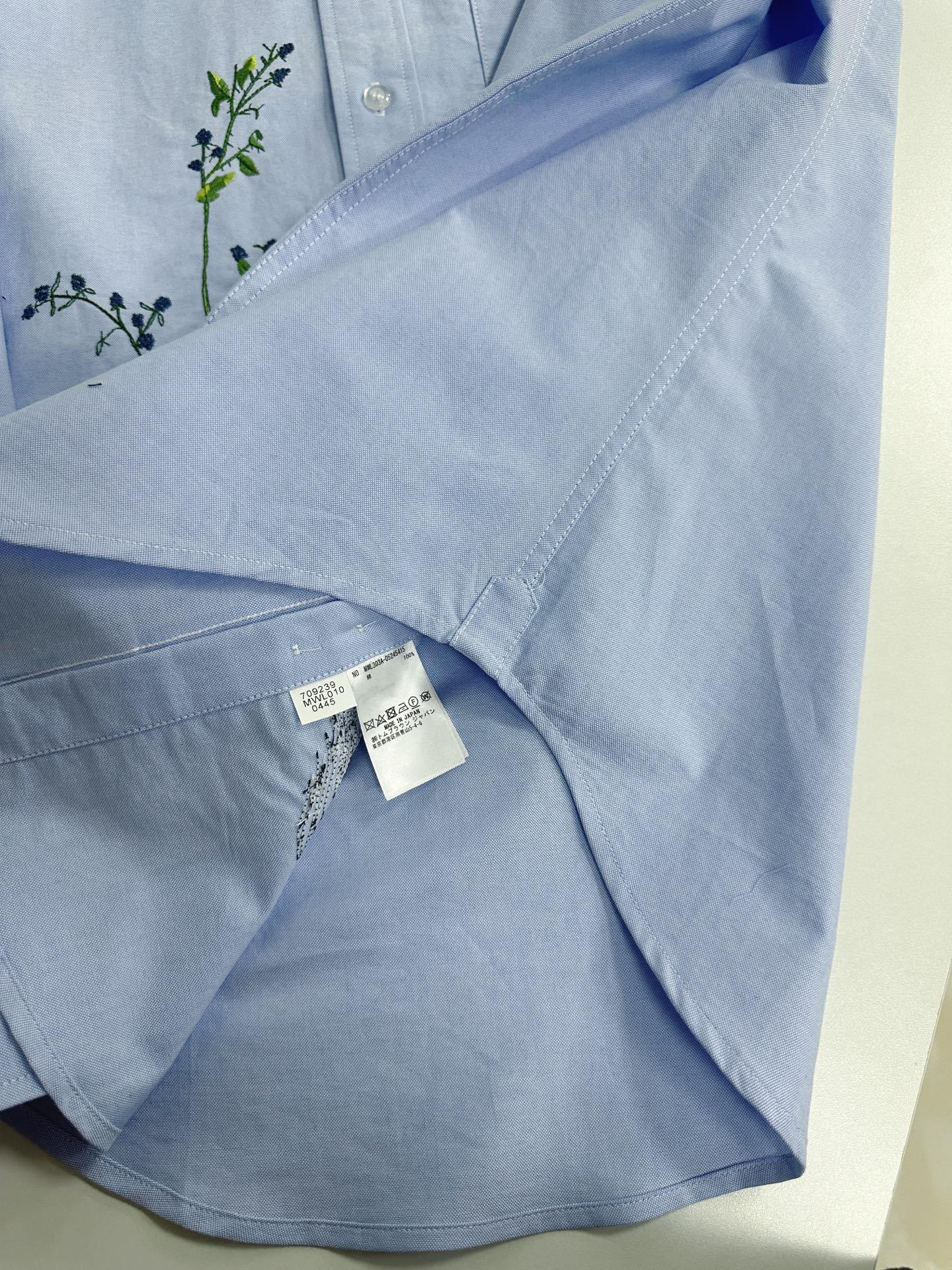 톰브라운 새틴 스티치 버드 앤 플로럴 옥스포드 셔츠 8번 이미지