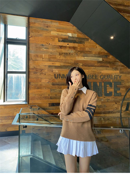 Thom Browne 톰브라운 울 저지 스티치 사선완장 4-Bar 크루넥 클래식 니트 레플리카 6번 이미지 - 의류 | 세미샵 레플리카 사이트