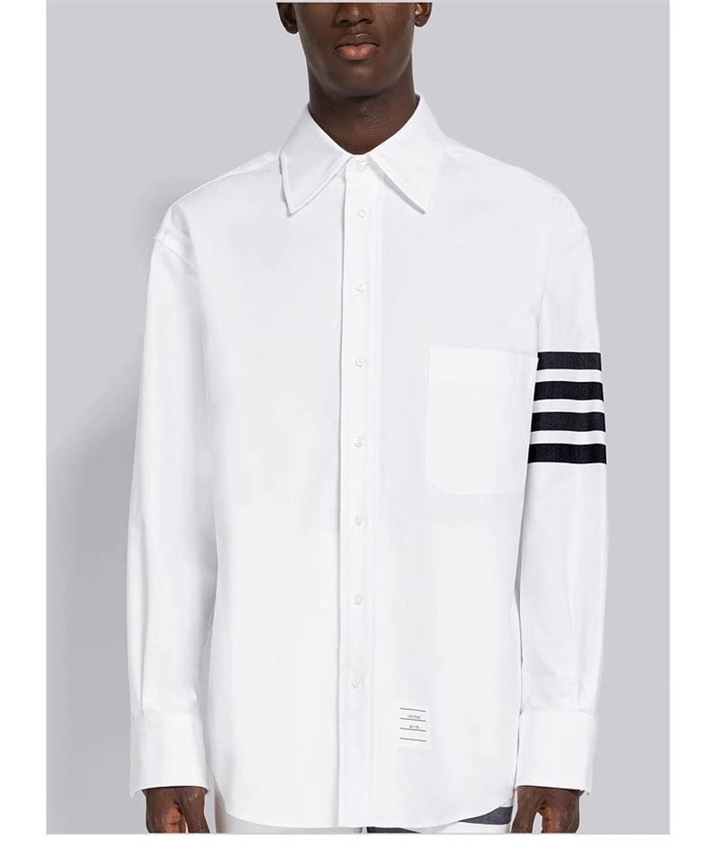 Thom Browne 톰브라운 클래식 사선완장 옥스포드 박스핏 셔츠 레플리카 2번 이미지 - 의류 | 세미샵 레플리카 사이트