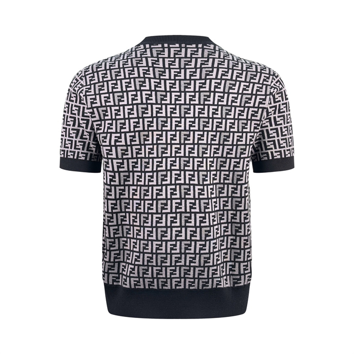 펜디 FF 점퍼 페브릭 반팔 스웨트 니트（세븐） - 상세 이미지