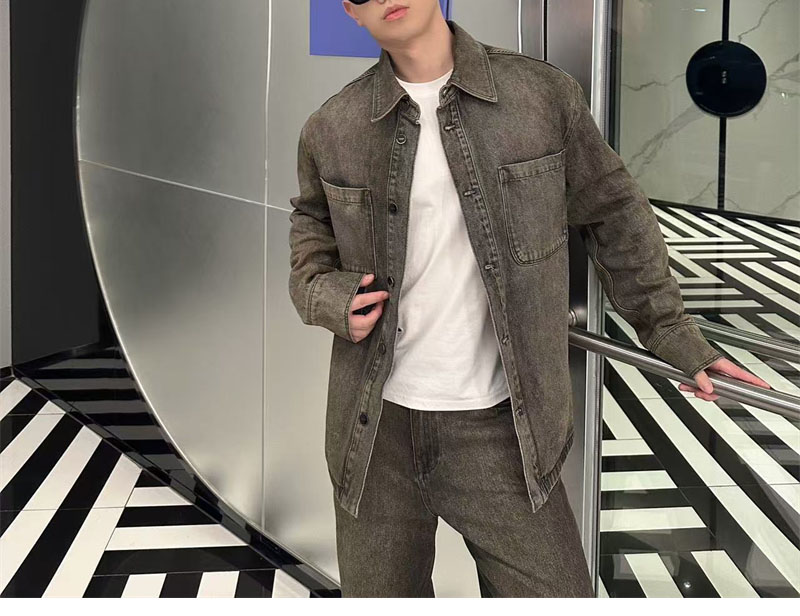 펜디 스트랩 오버다이드 스트레이트 데님 자켓（세븐） - 상세 이미지