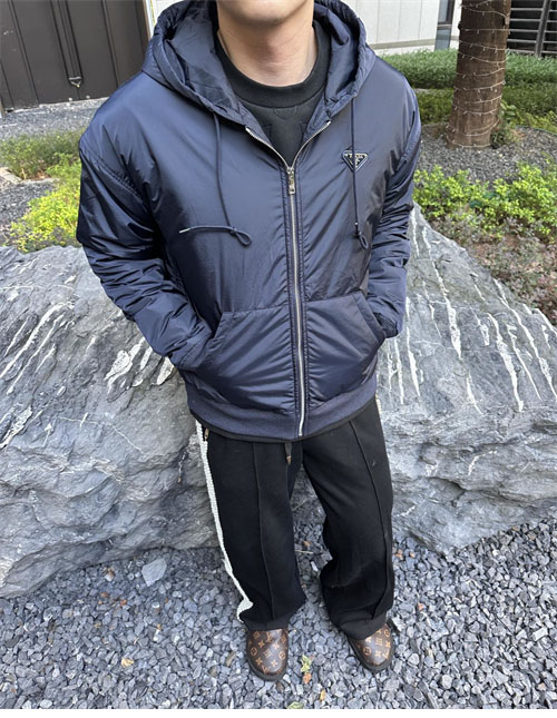 P R A D A 프라다 23FW 트라이앵글 로고 리버서블 후디 자켓 레플리카 8번 이미지 - 의류 | 세미샵 레플리카 사이트