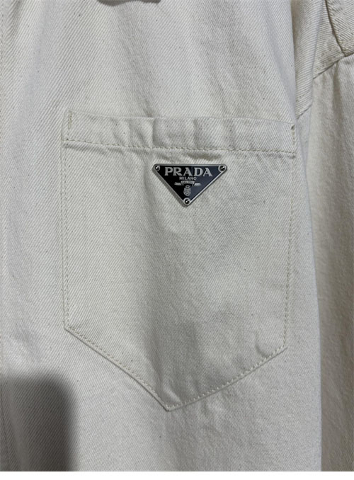 프라다 24SS 불 데님 블루종 셔츠 - 상세 이미지