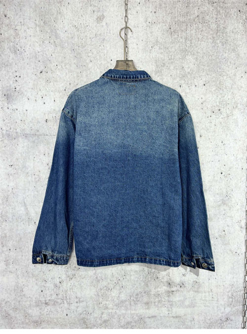 P R A D A 프라다 24SS 트라이앵글 로고 포켓 워싱 데님 셔츠 레플리카 5번 이미지 - 의류 | 세미샵 레플리카 사이트