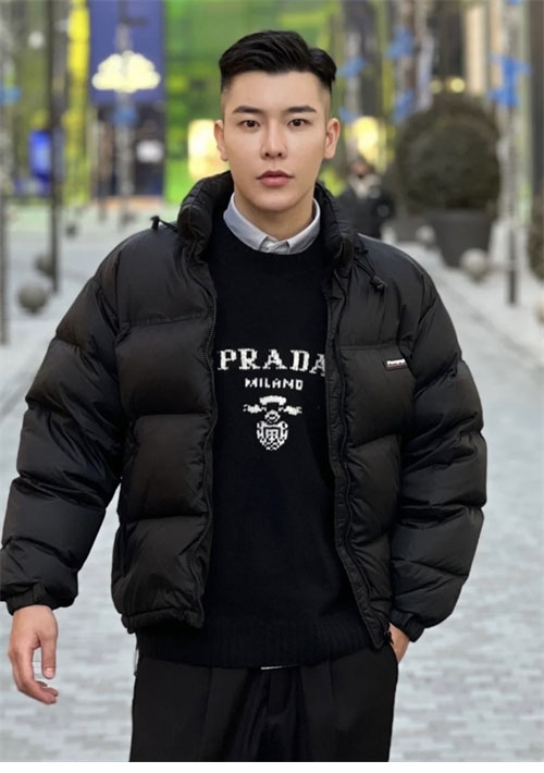 P R A D A 프라다 로고 울 캐시미어 크루넥 스웨터 니트 2컬러 레플리카 7번 이미지 - 의류 | 세미샵 레플리카 사이트