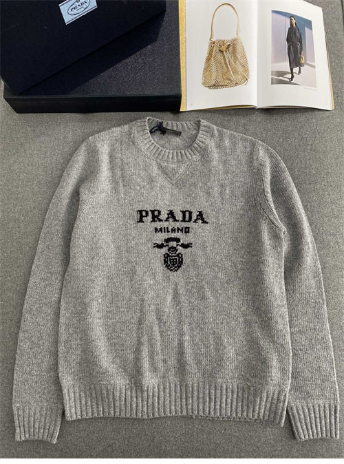 P R A D A 프라다 로고 울 캐시미어 크루넥 스웨터 니트 2컬러 레플리카 10번 이미지 - 의류 | 세미샵 레플리카 사이트