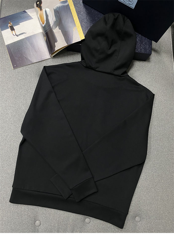 프라다 프라다 로고 자수 코튼 후디 레플리카 5번 이미지 - 의류 | 세미샵 레플리카 사이트