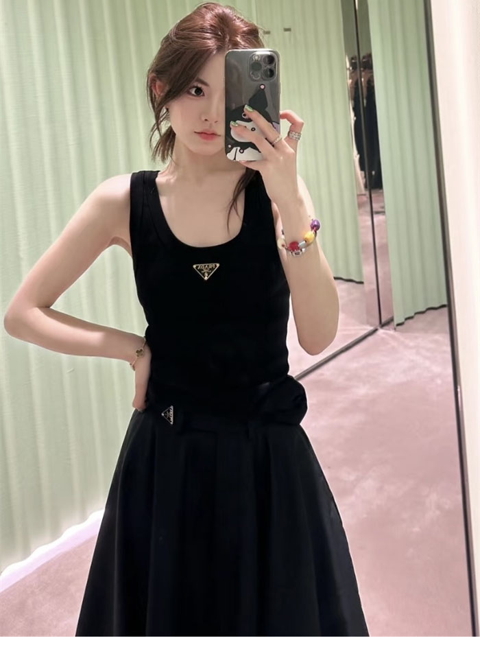 P R A D A 프라다 립 니트 저지 탱크 탑 2컬러 레플리카 7번 이미지 - 의류 | 세미샵 레플리카 사이트