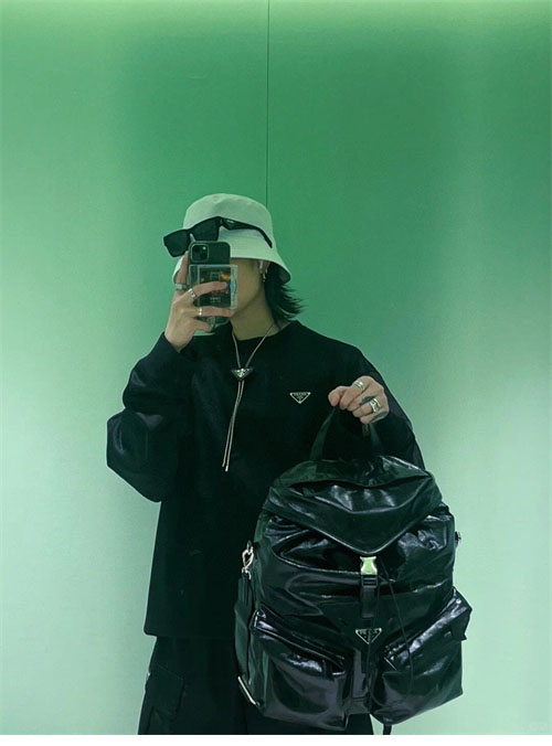 P R A D A 프라다 트라이앵글 로고 테크니컬 코튼 스웨트셔츠 맨투맨 레플리카 12번 이미지 - 의류 | 세미샵 레플리카 사이트