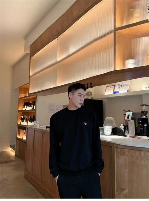 P R A D A 프라다 트라이앵글 로고 테크니컬 코튼 스웨트셔츠 맨투맨 레플리카 15번 이미지 - 의류 | 세미샵 레플리카 사이트