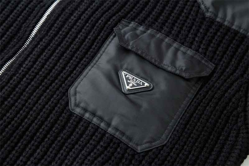 P R A D A 프라다 트라이앵글 로고 포켓 울 캐시미어 니트 자켓 레플리카 8번 이미지 - 의류 | 세미샵 레플리카 사이트