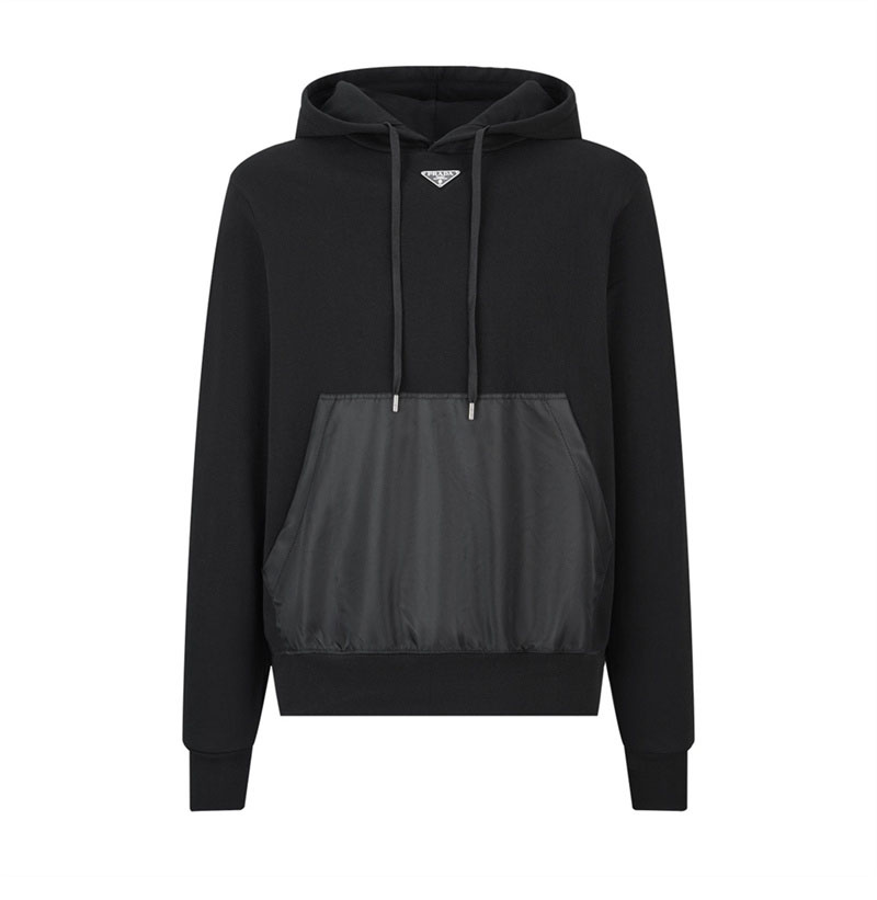 P R A D A 프라다 트라이앵글 로고 플리스 코튼 후디 레플리카 2번 이미지 - 의류 | 세미샵 레플리카 사이트