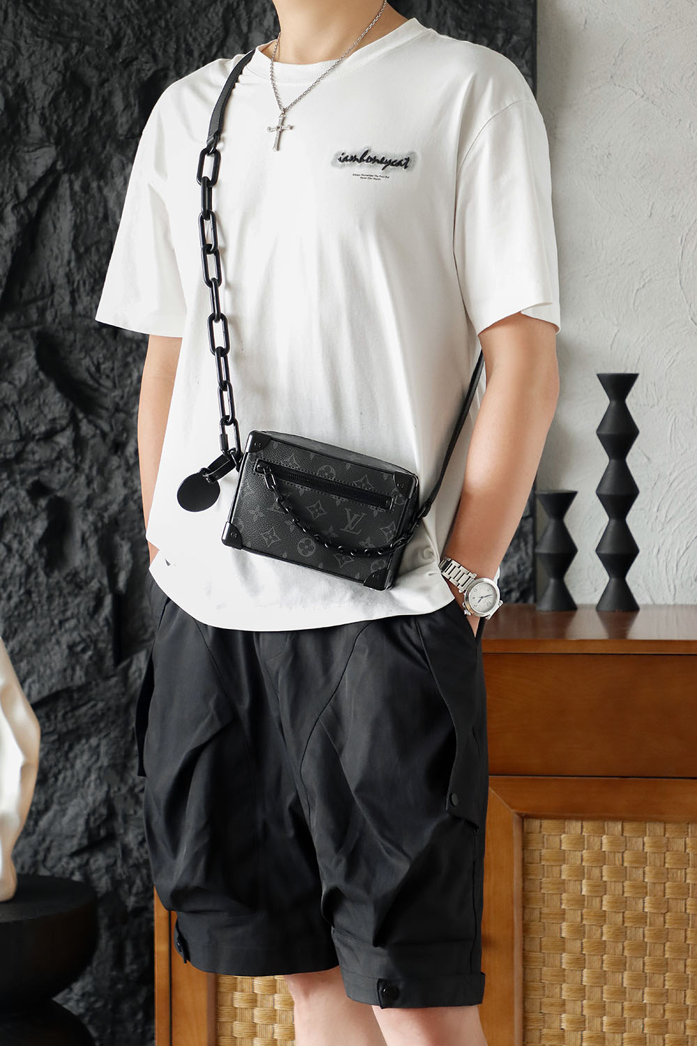 Louis Vuitton Highend Mini Soft Trunk Monogram Eclipse - 상세 이미지