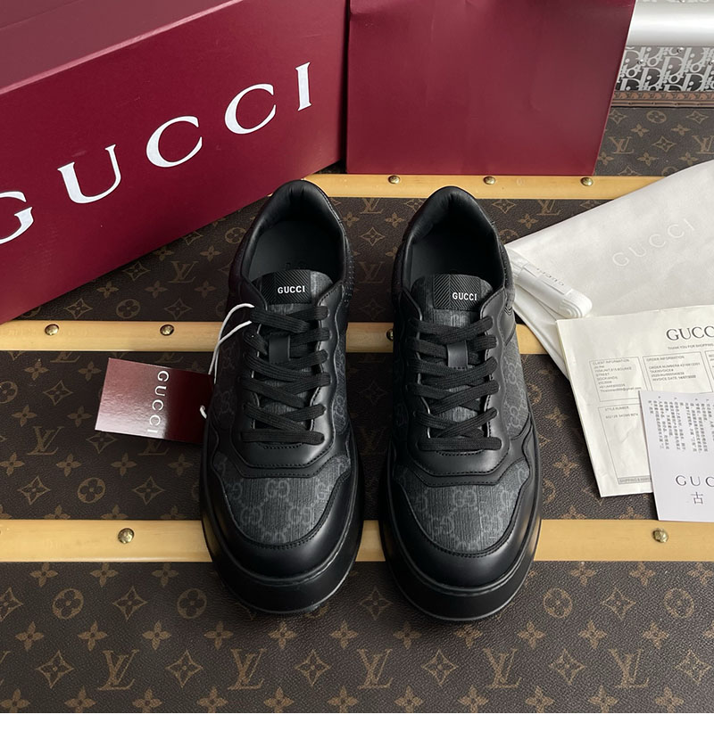 Gucci 구찌 GG 캔버스 스니커즈 블랙 GG 수프림 레플리카 3번 이미지 - 신발 | 세미샵 레플리카 사이트