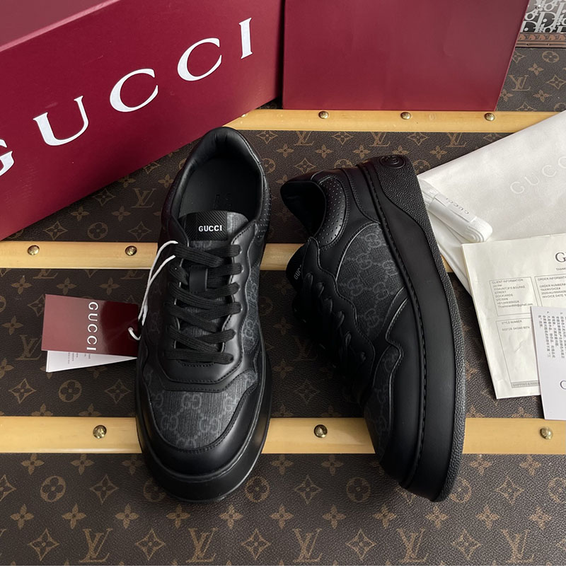 Gucci 구찌 GG 캔버스 스니커즈 블랙 GG 수프림 레플리카 4번 이미지 - 신발 | 세미샵 레플리카 사이트