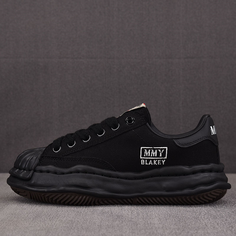 *기타 메종 미하라 야스히로 블레이키 OG 솔 캔버스 로우 스니커즈 블랙 레플리카 1번 이미지 - 신발 | 세미샵 레플리카 사이트