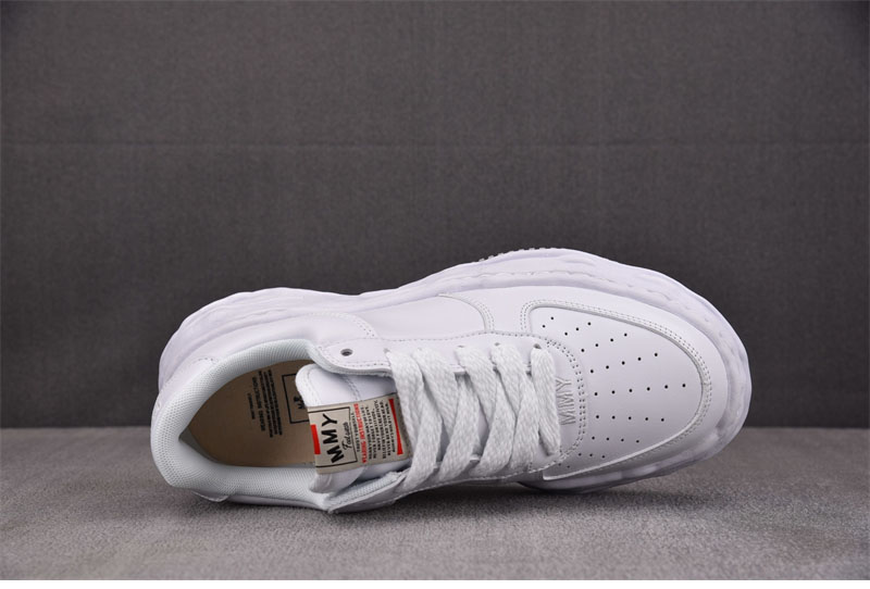 기타 미하라 야스히로 웨인 OG 솔 레더 로우탑 스니커즈 화이트 레플리카 9번 이미지 - 신발 | 세미샵 레플리카 사이트