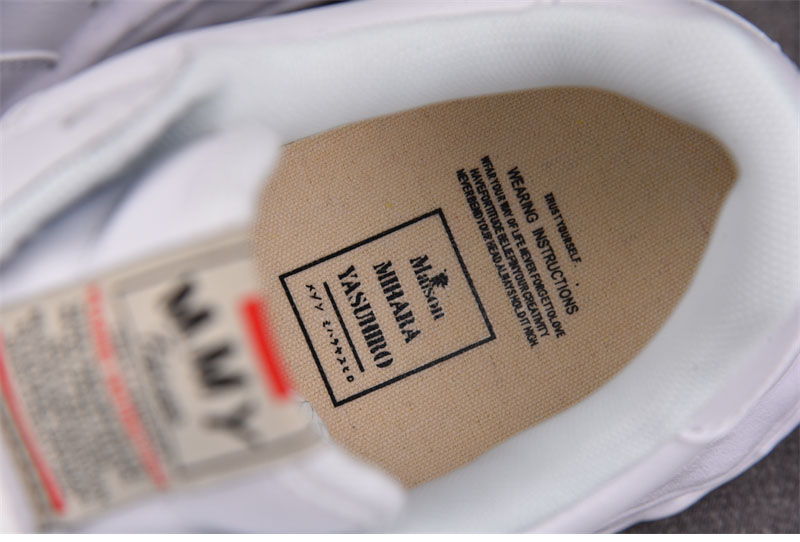 기타 미하라 야스히로 웨인 OG 솔 레더 로우탑 스니커즈 화이트 레플리카 15번 이미지 - 신발 | 세미샵 레플리카 사이트