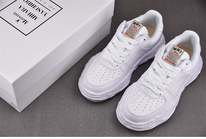 기타 미하라 야스히로 웨인 OG 솔 레더 로우탑 스니커즈 화이트 레플리카 8번 이미지 - 신발 | 세미샵 레플리카 사이트