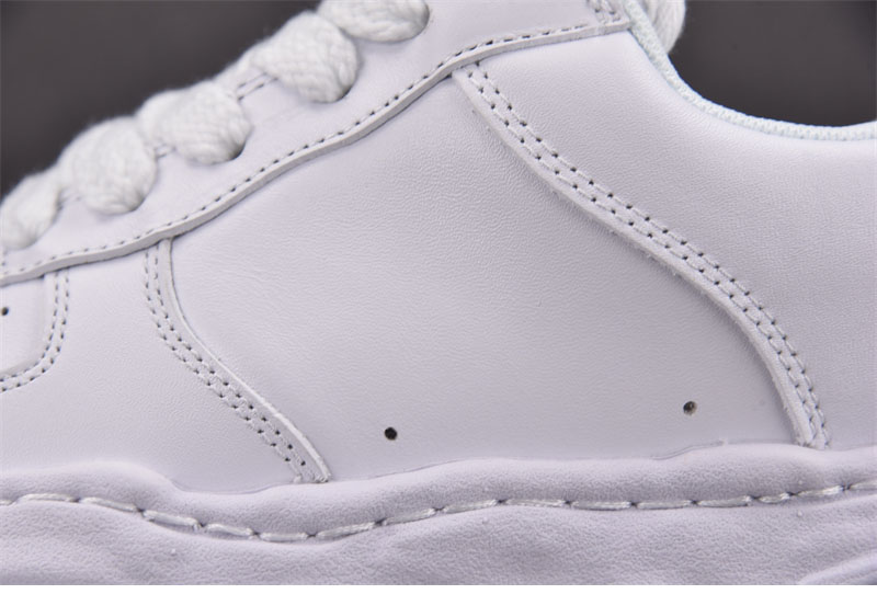 기타 미하라 야스히로 웨인 OG 솔 레더 로우탑 스니커즈 화이트 레플리카 3번 이미지 - 신발 | 세미샵 레플리카 사이트