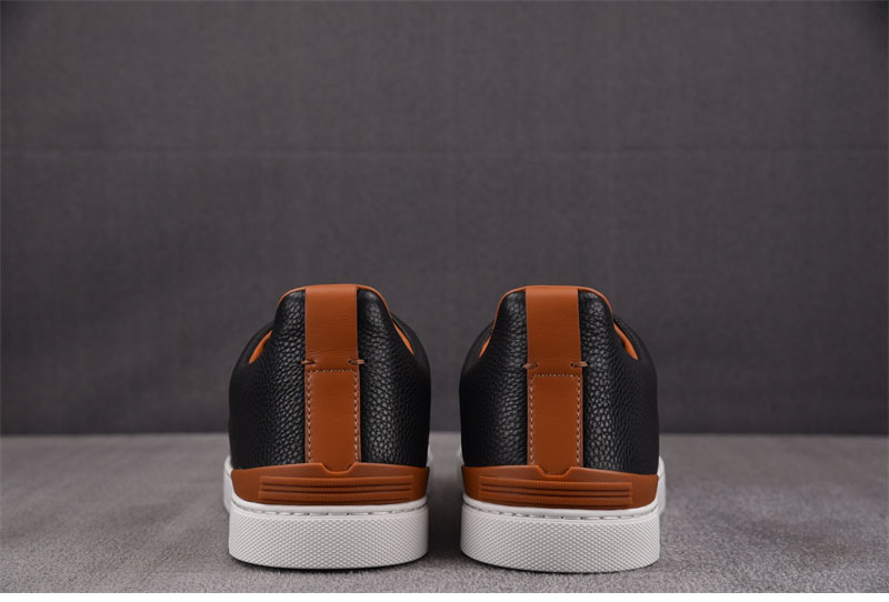 기타 제냐 블랙 디어스킨 트리플 스티치 스니커즈 레플리카 6번 이미지 - 신발 | 세미샵 레플리카 사이트