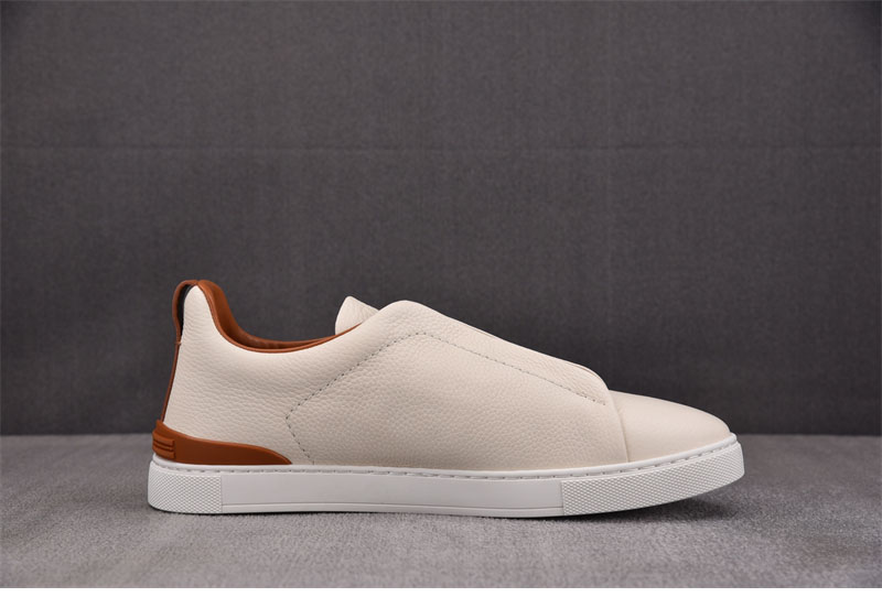 기타 제냐 오프화이트 디어스킨 트리플 스티치 스니커즈 레플리카 1번 이미지 - 신발 | 세미샵 레플리카 사이트